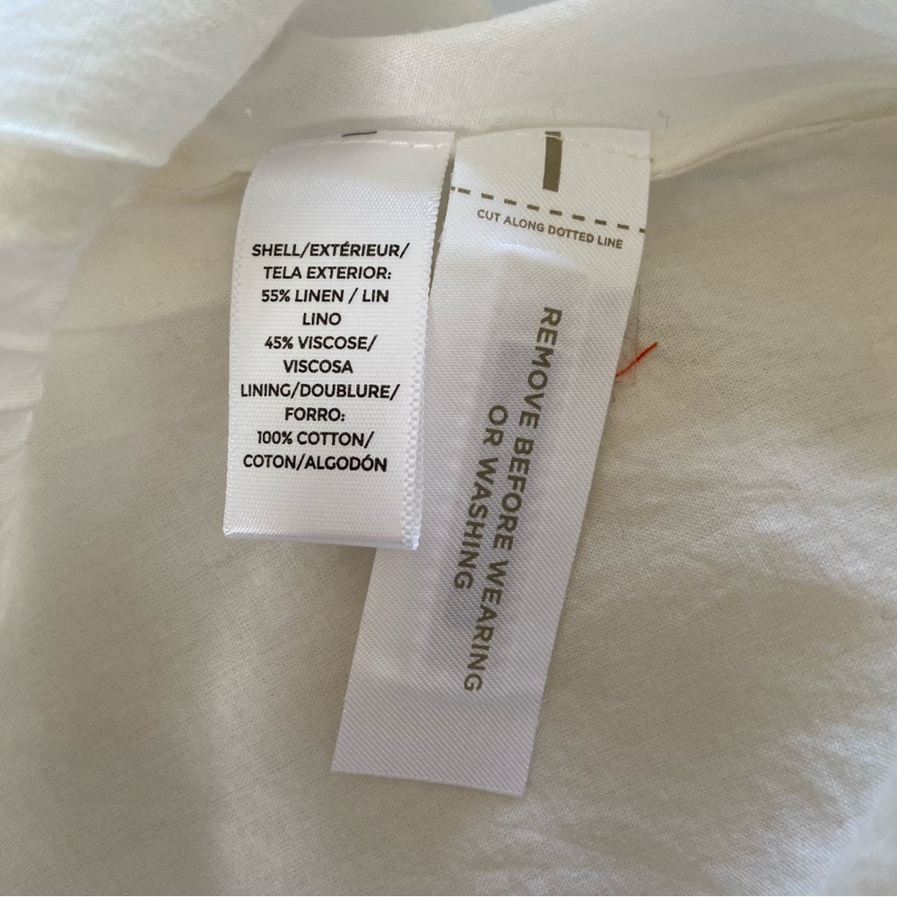 LOFT Off The Shoulder Linen Blend Mini Dress - Picture 9 of 10